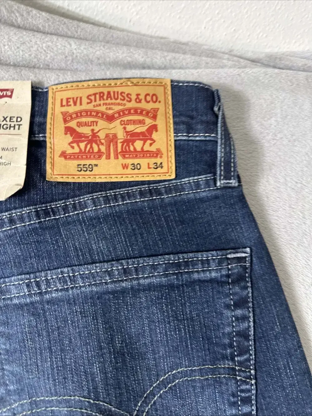 Levi’s 559 Men’s Jeans 30x34 Relaxed Straight Stretch Blue Denim